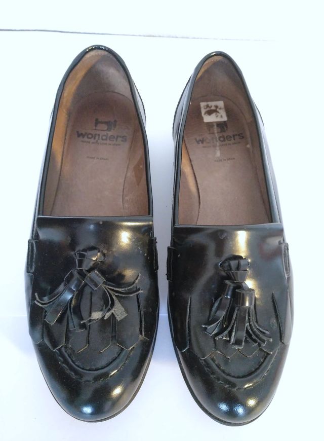 Mocasines negros plataforma