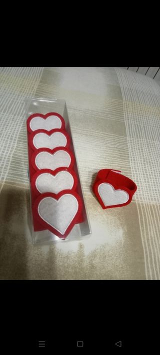 Set 6 porta tovagliolo/ segnaposto cuore