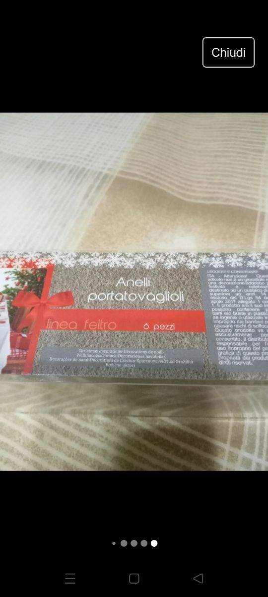 Set 6 porta tovagliolo/ segnaposto cuore