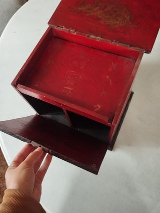Antigüedad caja lacada china