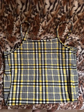 Vestido mini tartán amarillo