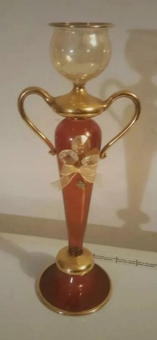 Anfora antica vetro Murano- Porta candele vintage