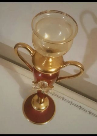 Anfora antica vetro Murano- Porta candele vintage