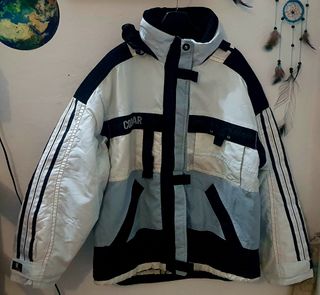 Giacca da sci grigia e azzurra Colmar