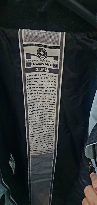 Giacca da sci grigia e azzurra Colmar