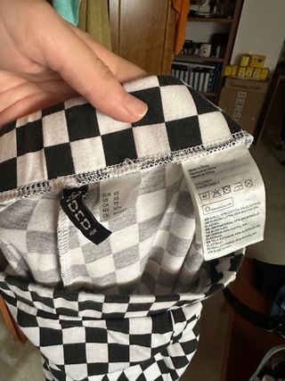 Leggings cuadros negro y blanco