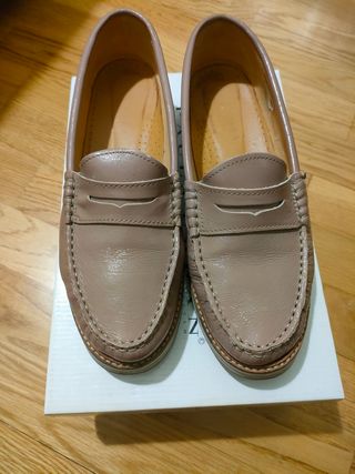 Mocasines beige Zendra