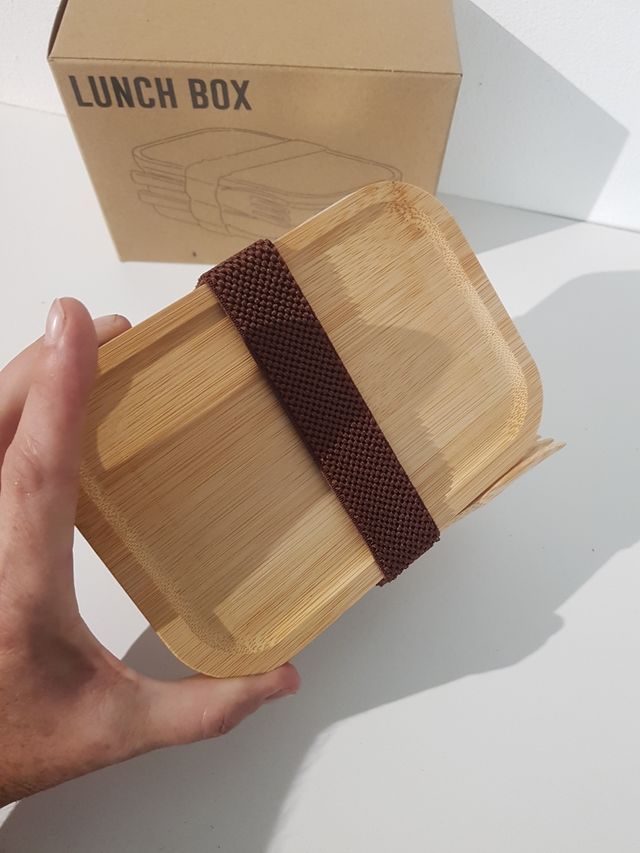 Fiambreras nuevas acero y bambu