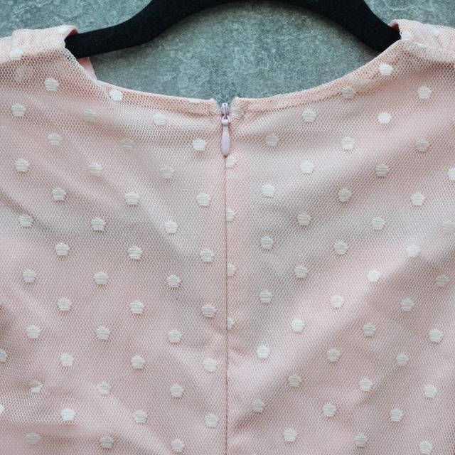 abito lungo cerimonia rosa a pois