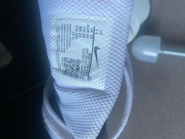 Sniker Nike Ebernon bianco ner grigio n45