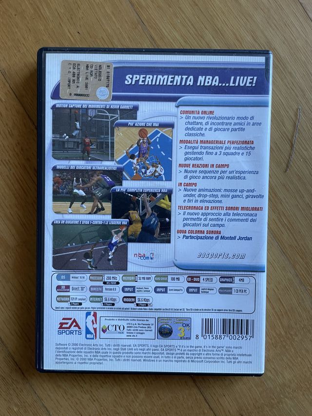 NBA Live 2001 DVD rom gioco per PC