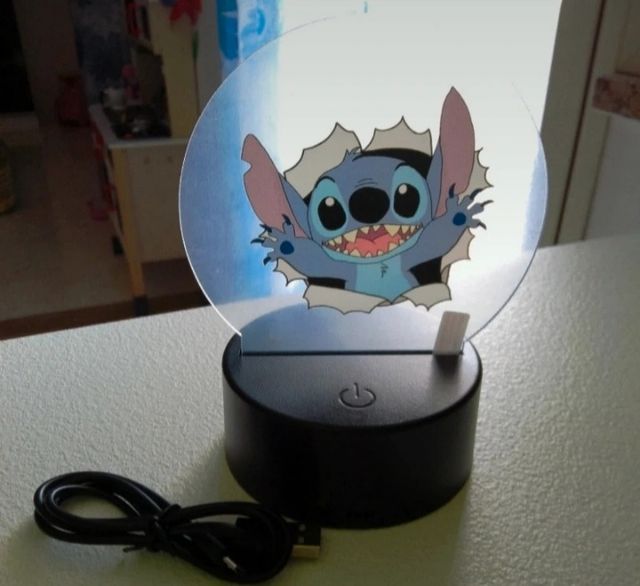 Lampada stitch a led 3D