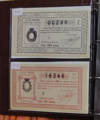 LOTERIA ANTIGUA DESDE 1920 diferente preci