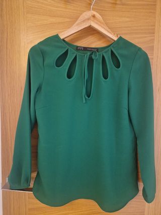 Blusa verde Zara 