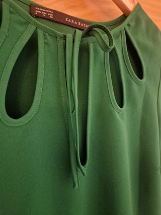 Blusa verde Zara 