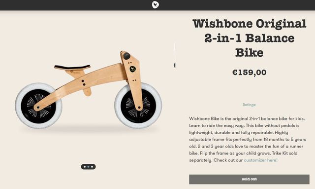 🚲 Bicicleta de Equilibrio Wishbone 2in1 – Natural