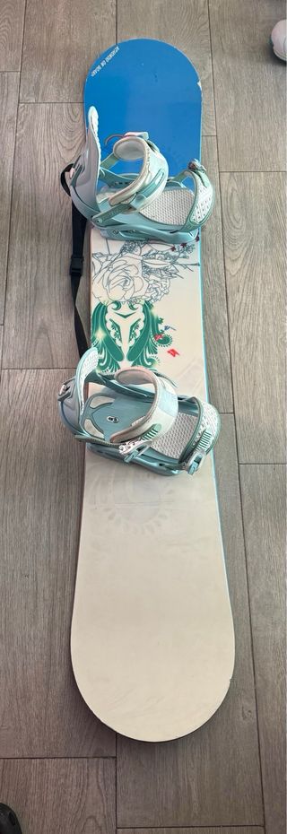 Tabla snow con fijaciones  