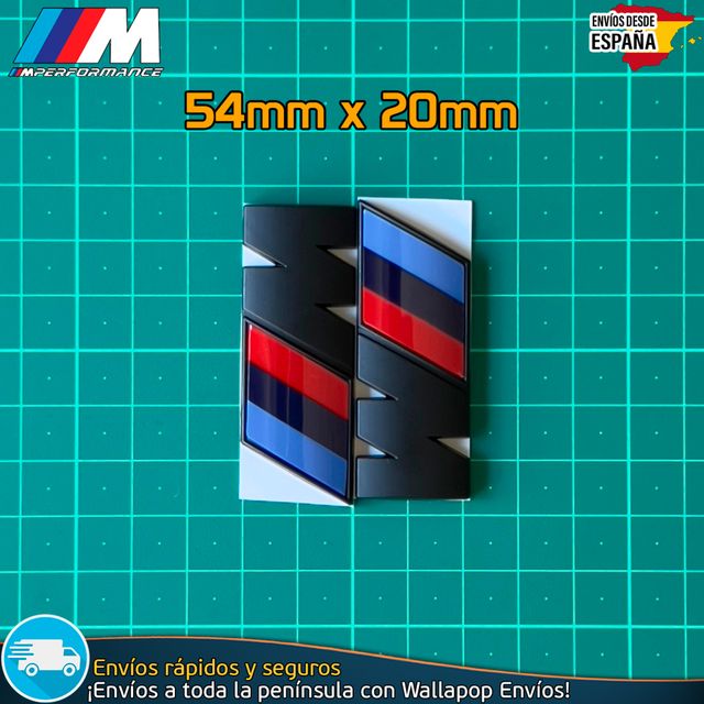 X2 Emblemas Laterales BMW 54mm Aletas M Motorsport