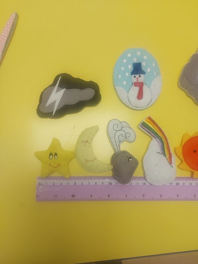 Fieltro motivos cielo y el clima