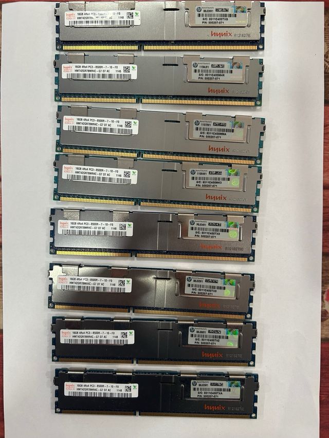 modulos de 16GB y 4GB para servidor DDR3 y DDR2