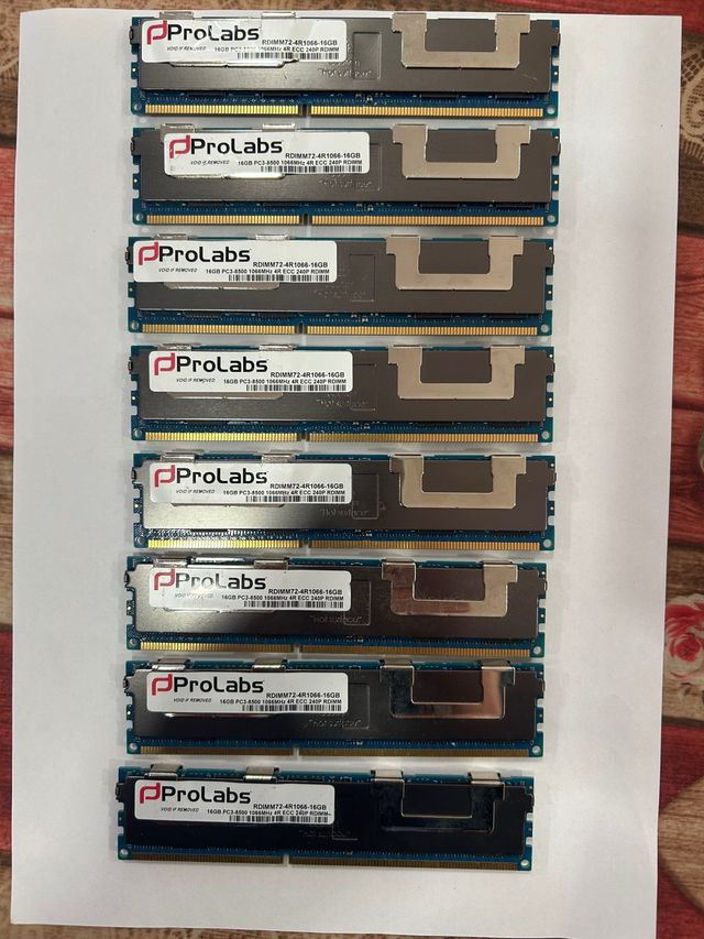 modulos de 16GB y 4GB para servidor DDR3 y DDR2