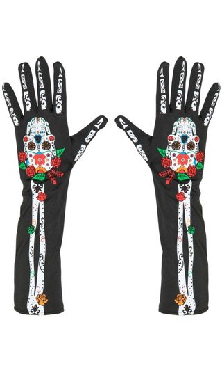 Guantes pantys y diadema Catrina 