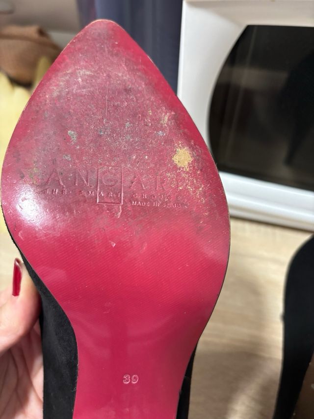 Zapatos tacon negros piel Mirta Gomez