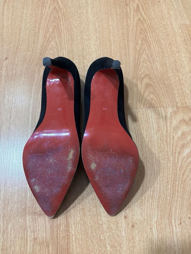 Zapatos tacon negros piel Mirta Gomez