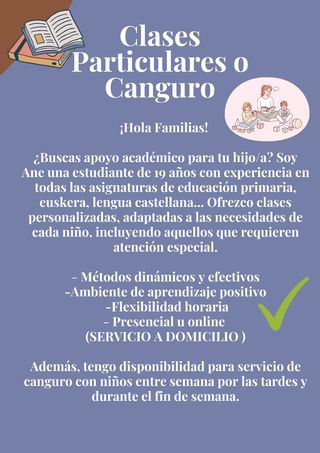 Clases Particulares de Educación Primaria/Canguro