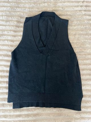 Chaleco jersey oversize sin mangas