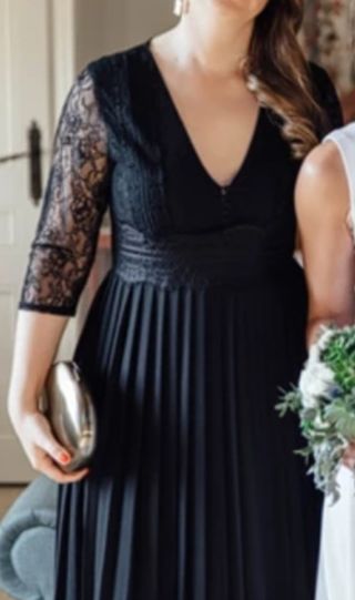 Vestido encaje Zara negro