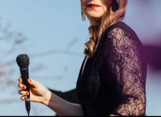 Vestido encaje Zara negro