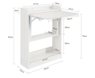 Mesa de trabajo oficina compacta plegabl