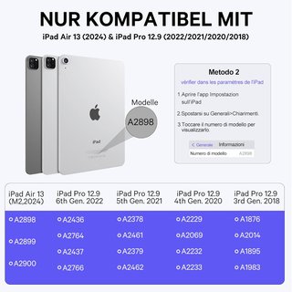 Earto Funda Teclado  iPad Air 2024  13 pulgadas M2