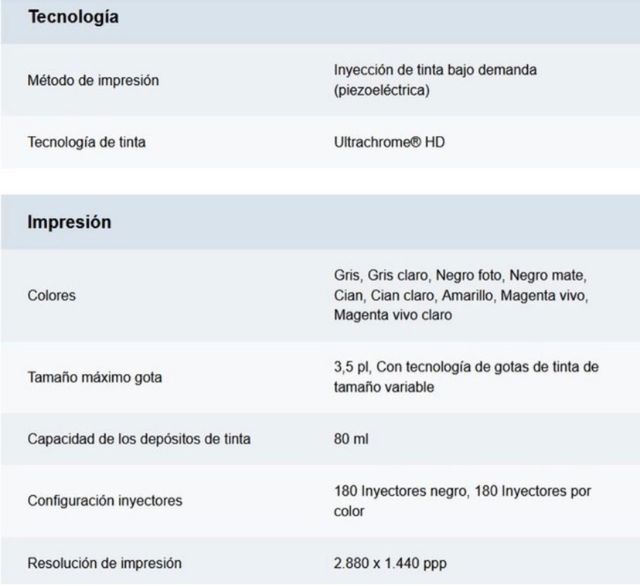 Impresora profesional Epson SC-P800