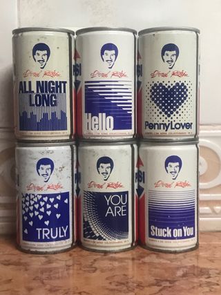Conjunto latas Pepsi Lionel Richie