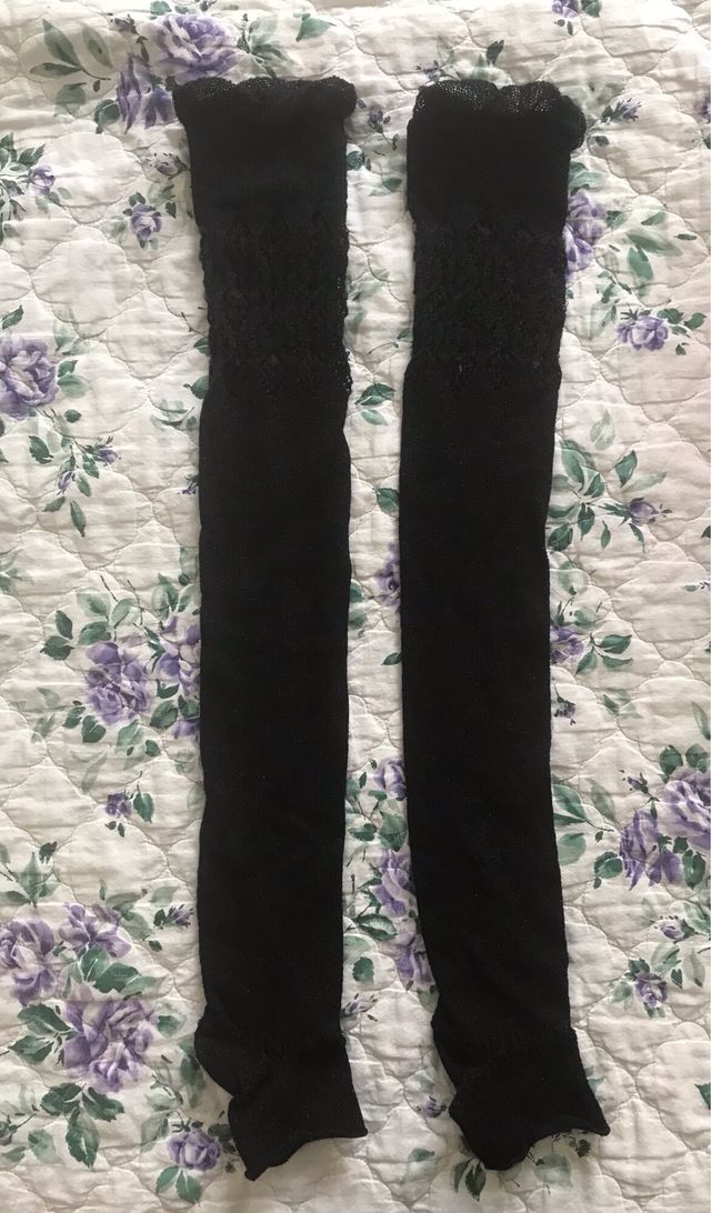 Calzettoni con pizzo e lurex nuovi