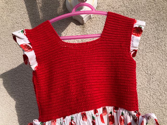 Vestido rojo hecho a mano