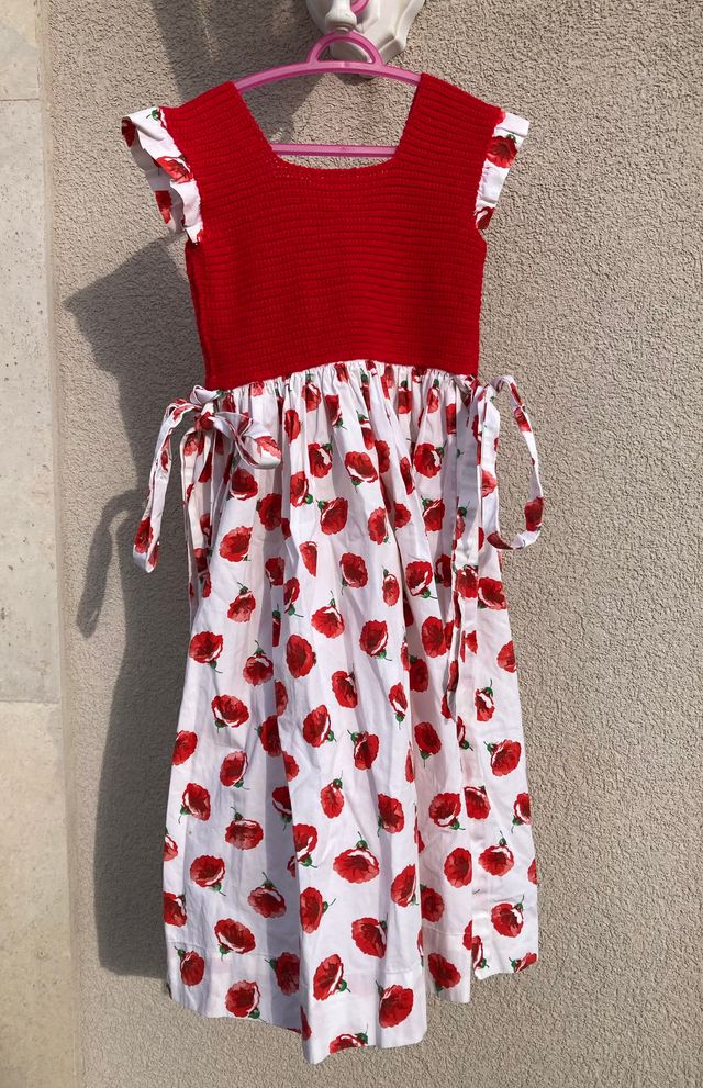 Vestido rojo hecho a mano