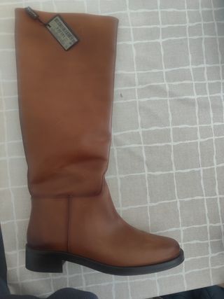 Botas piel altas marrones 