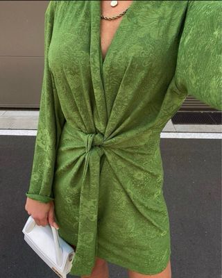 Vestido kimono jacquard