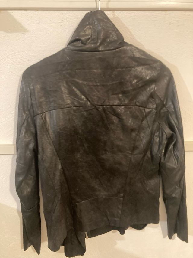 Giacca nera effetto pelle taglia 42/44