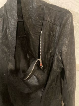 Giacca nera effetto pelle taglia 42/44