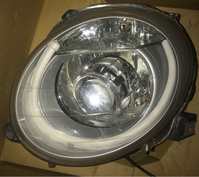 Coppia fari led dinamici lenticolari fiat 500