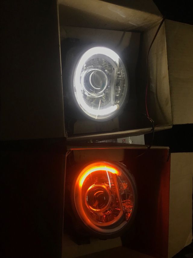 Coppia fari led dinamici lenticolari fiat 500