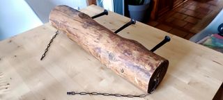 Perchero Rústico Antiguo Madera con Clavos Forja