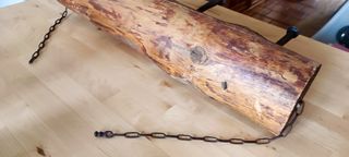 Perchero Rústico Antiguo Madera con Clavos Forja