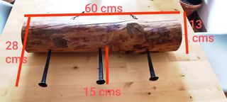 Perchero Rústico Antiguo Madera con Clavos Forja