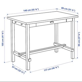 Mesa alta cocina comedor. 
