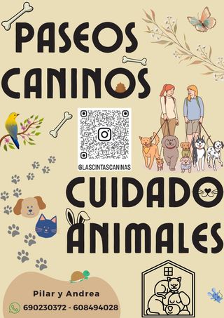 Cuidador/paseador perros/mascotas. Residencia can